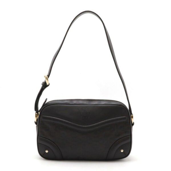 Gucci Leather Crest Horsebit Shoulder Bag