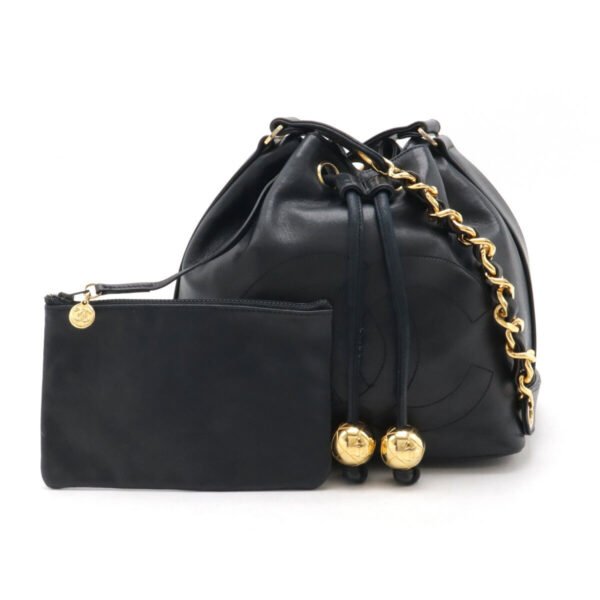 Chanel Leather Coco Ball Chain Shoulder Bag