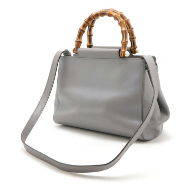 Gucci Bamboo Leather Handbag 453767 - Image 2