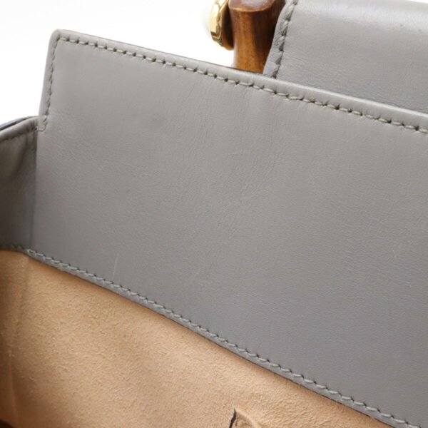 Gucci Bamboo Leather Handbag 453767 - Image 9