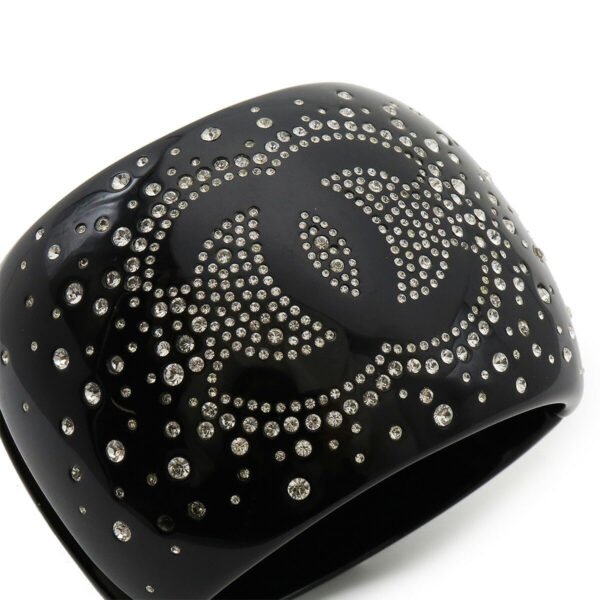 Chanel Coco Mark Rhinestone Bangle Bracelet - Image 3