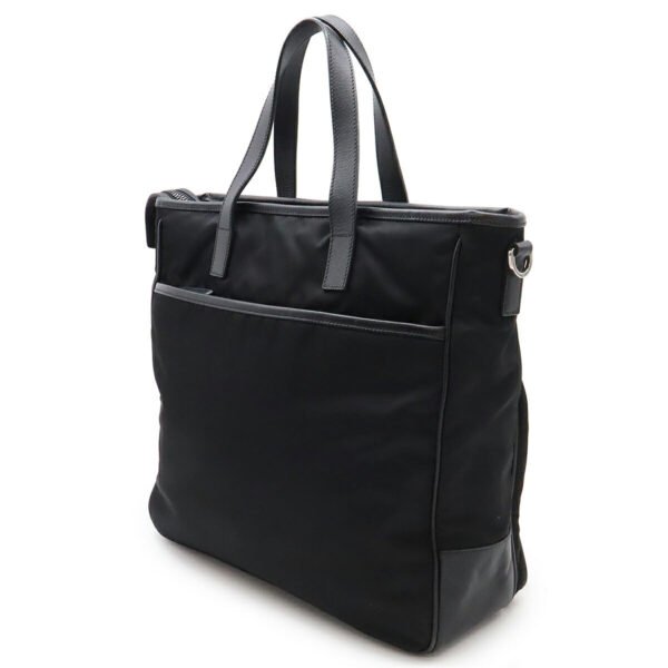 Prada Nylon Leather Tote Bag 2VG032 - Image 2