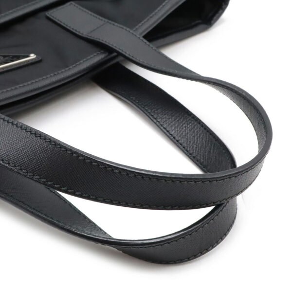 Prada Nylon Leather Tote Bag 2VG032 - Image 4