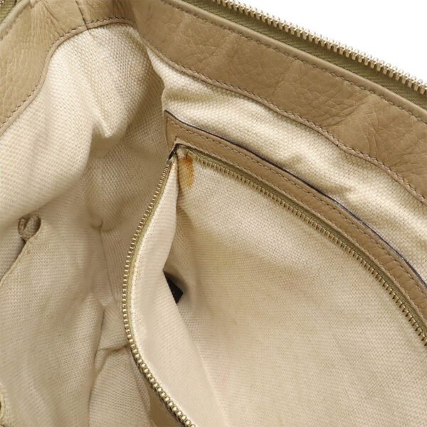 Gucci Soho Leather Shoulder Bag Beige - Image 7