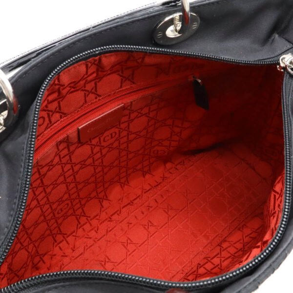 Dior Lady Dior Cannage Nylon Leather Tote - Image 6