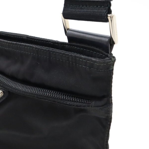 Prada Nylon Leather Shoulder Bag Black - Image 4