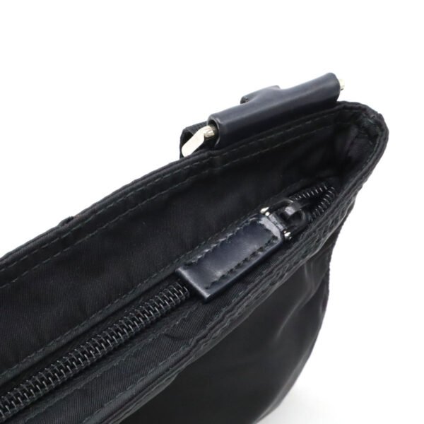 Prada Nylon Leather Shoulder Bag Black - Image 7