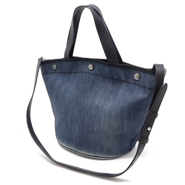 Prada Denim Leather 2WAY Tote Bag - Image 2