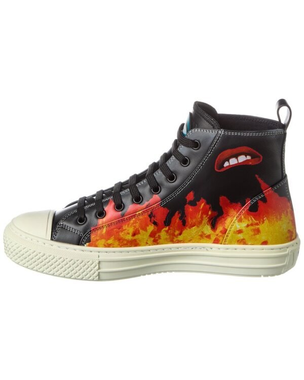 Valentino Leather High-Top Sneaker - Image 2