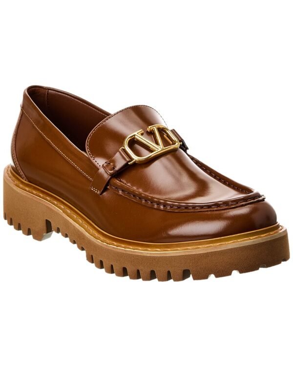 Valentino Vlogo Signature Leather Loafer