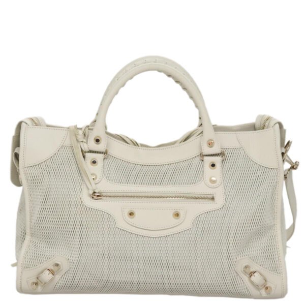 Balenciaga City White Leather Handbag (Pre-Owned)