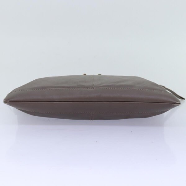 Balenciaga Clip Brown Leather Clutch Bag (Pre-Owned) - Image 3
