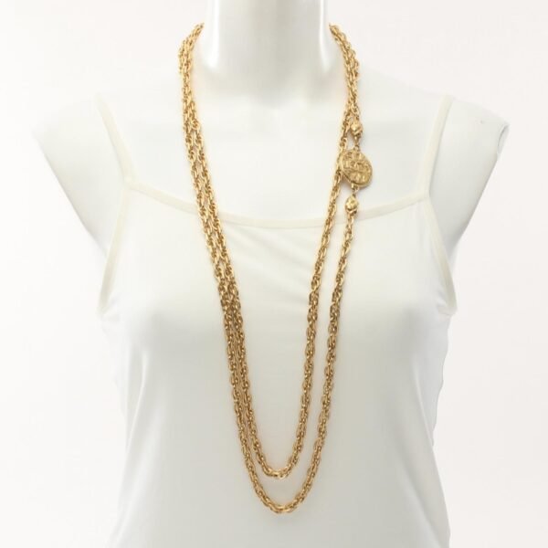 Chanel Coco Mark Necklace Gold Jewelry - Image 6