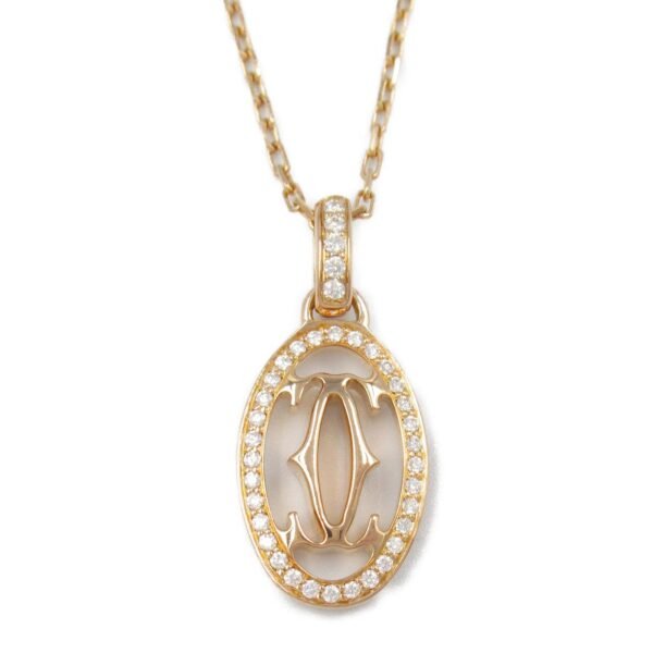 Cartier Double C Diamond Necklace K18PG - Image 2