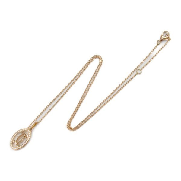 Cartier Double C Diamond Necklace K18PG - Image 3