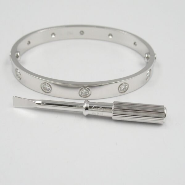 Cartier Love Bracelet 10P Diamond K18WG - Image 8