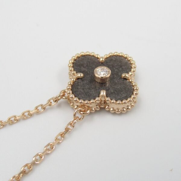 Van Cleef & Arpels Diamond Obsidian Necklace K18PG - Image 6