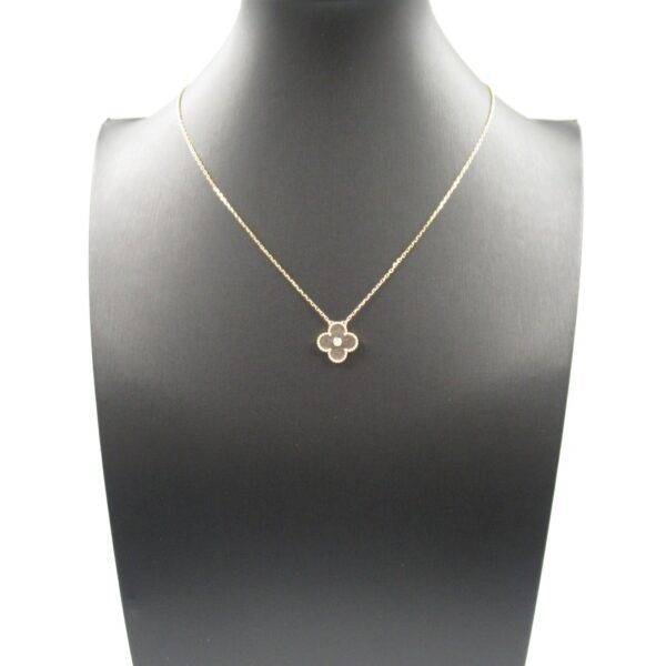 Van Cleef & Arpels Diamond Obsidian Necklace K18PG - Image 8