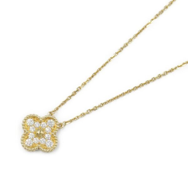 Van Cleef & Arpels Vintage Alhambra Diamond Necklace K18 YG