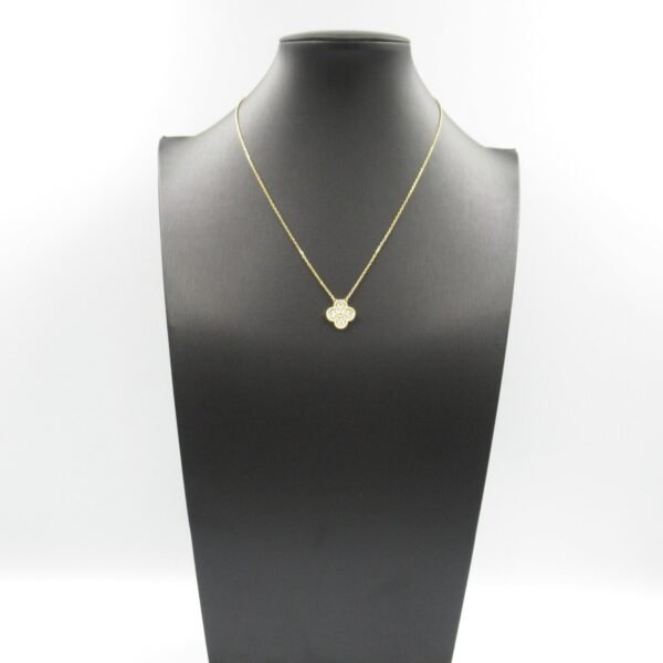Van Cleef & Arpels Vintage Alhambra Diamond Necklace K18 YG - Image 8