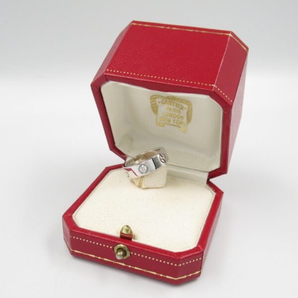 Cartier Love Ring 3P Diamond K18WG - Image 7