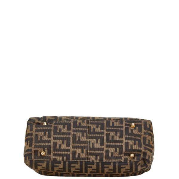 Fendi Zucca Canvas Leather Handbag - Image 3