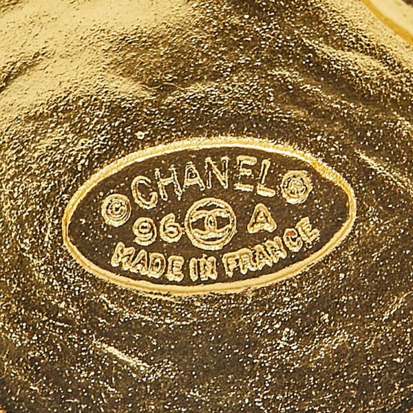 Chanel Vintage Coco Mark Gold Brooch - Image 3
