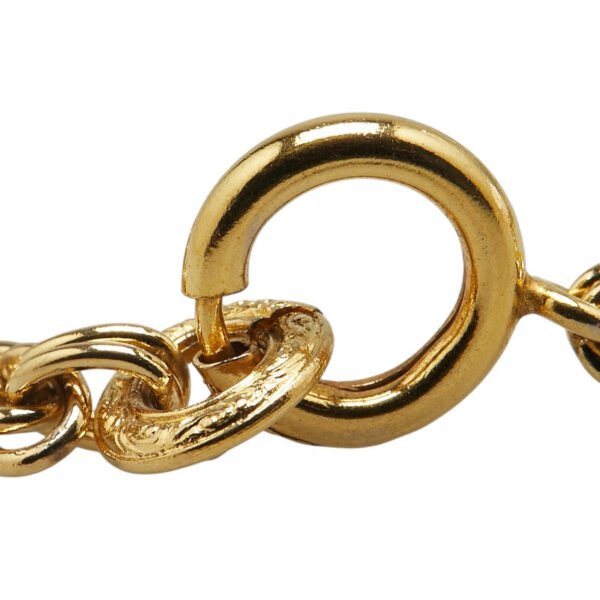 Chanel Coco Mark Rhinestone Necklace Gold - Image 4
