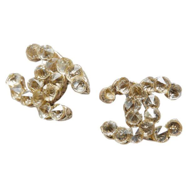 Chanel Coco Mark Rhinestone Earrings - Image 2