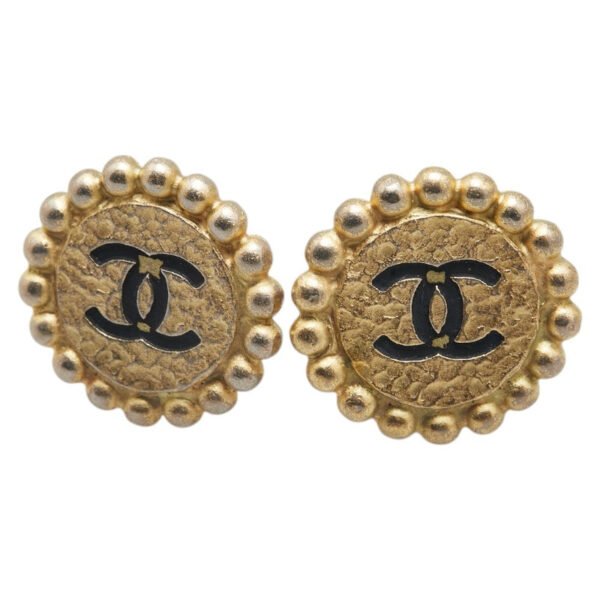 Chanel Vintage Coco Mark Round Ball Earrings
