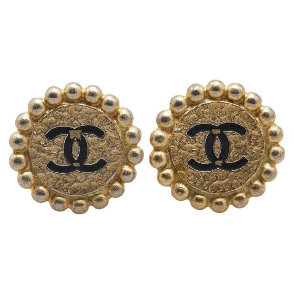 Chanel Vintage Coco Mark Round Ball Earrings - Image 2