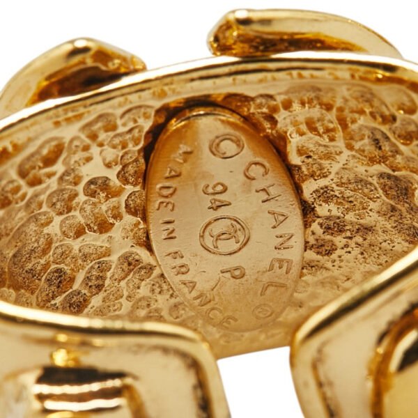 Chanel Vintage Coco Mark Earrings Gold - Image 6