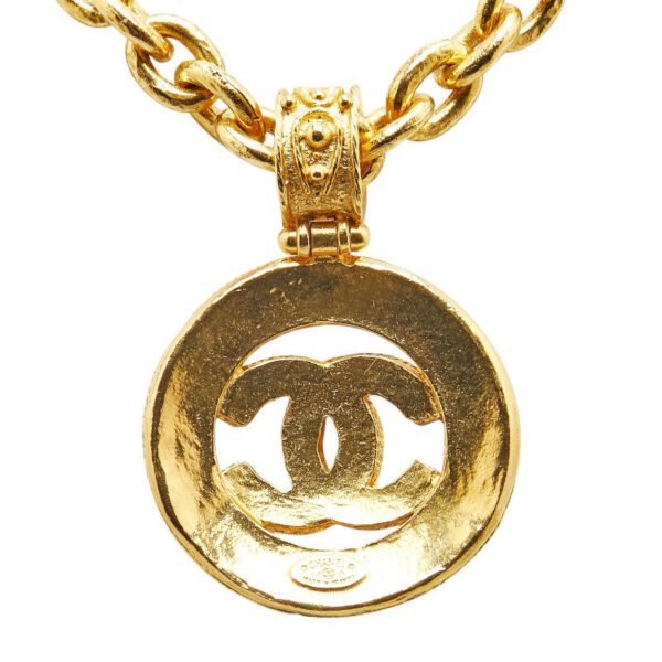 Chanel Vintage Coco Mark Necklace Gold Plated - Image 3