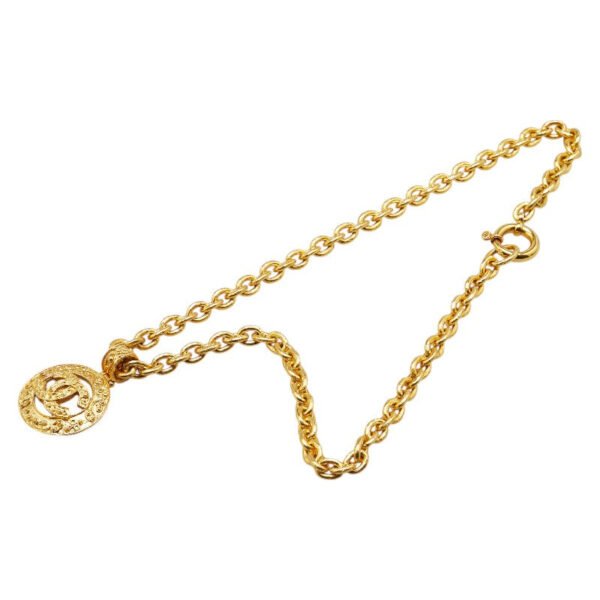 Chanel Vintage Coco Mark Necklace Gold Plated - Image 6