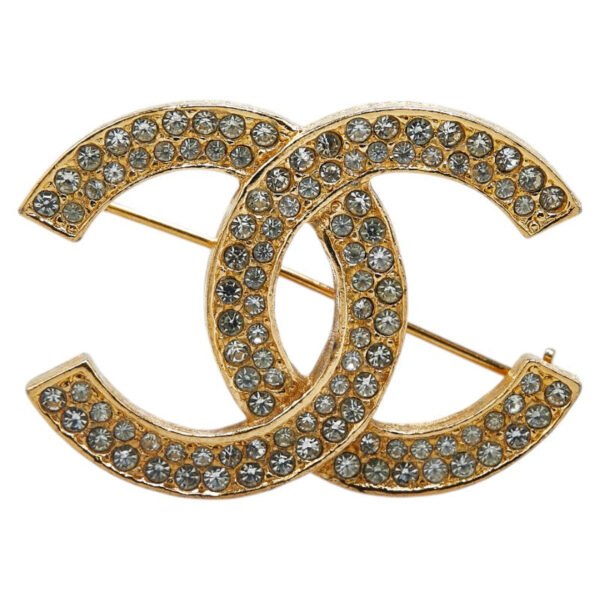 Chanel Vintage Coco Mark Rhinestone Brooch