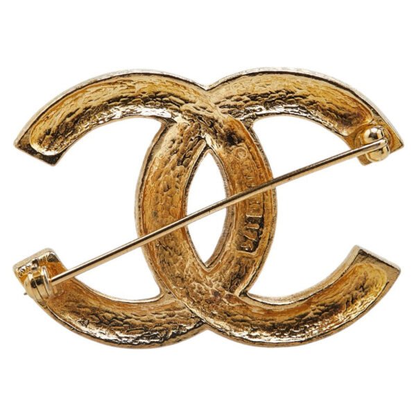 Chanel Vintage Coco Mark Rhinestone Brooch - Image 2