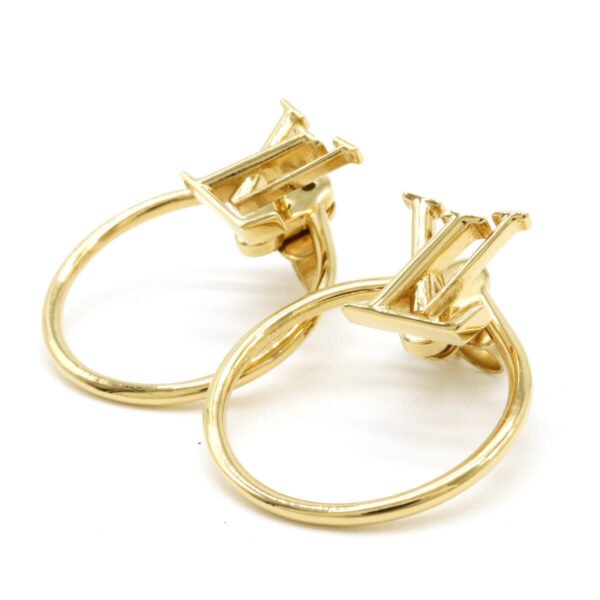 Louis Vuitton Eclipse Hoop Earrings Gold M00763 - Image 2