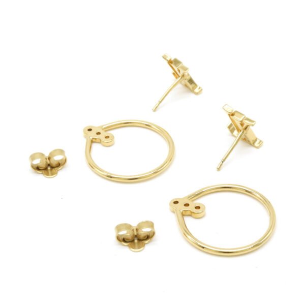 Louis Vuitton Eclipse Hoop Earrings Gold M00763 - Image 3