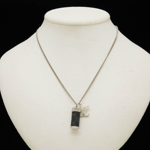 Louis Vuitton Monogram Eclipse Pendant Necklace M63641 - Image 6