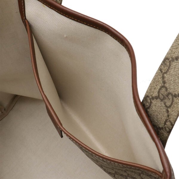 Gucci GG Supreme Tote Shoulder Bag Beige Brown - Image 7