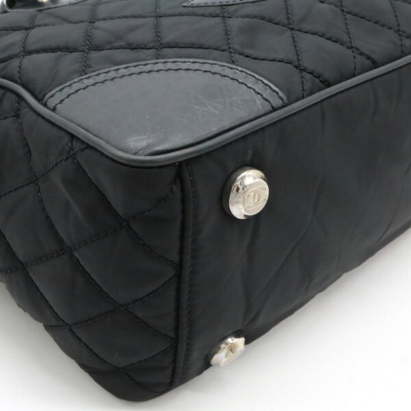 Chanel Matelasse Nylon Canvas Leather Tote Bag - Image 3