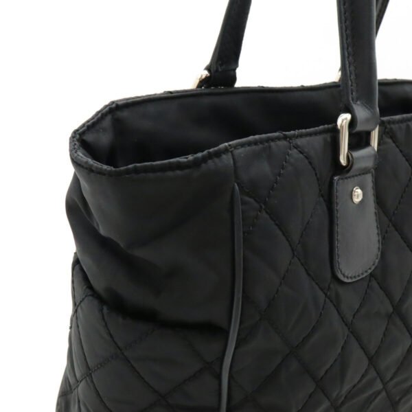Chanel Matelasse Nylon Canvas Leather Tote Bag - Image 7