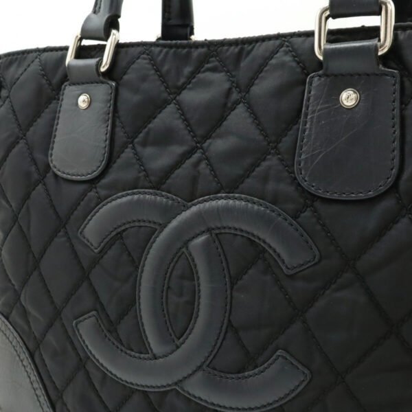 Chanel Matelasse Nylon Canvas Leather Tote Bag - Image 8