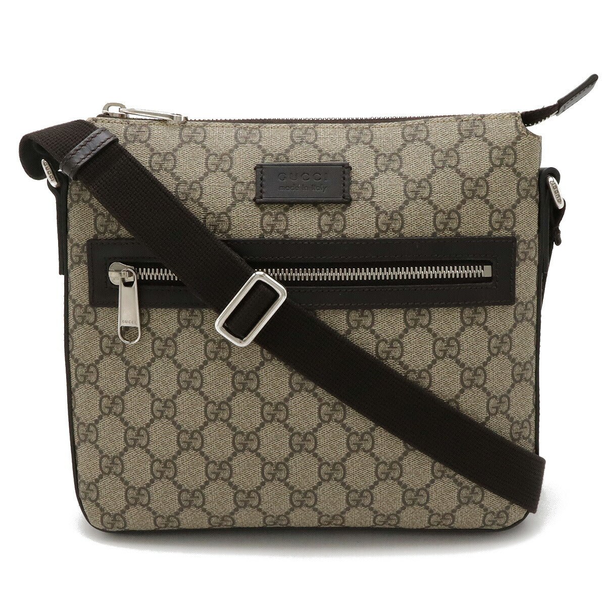 Gucci GG Supreme Shoulder Bag PVC Leather