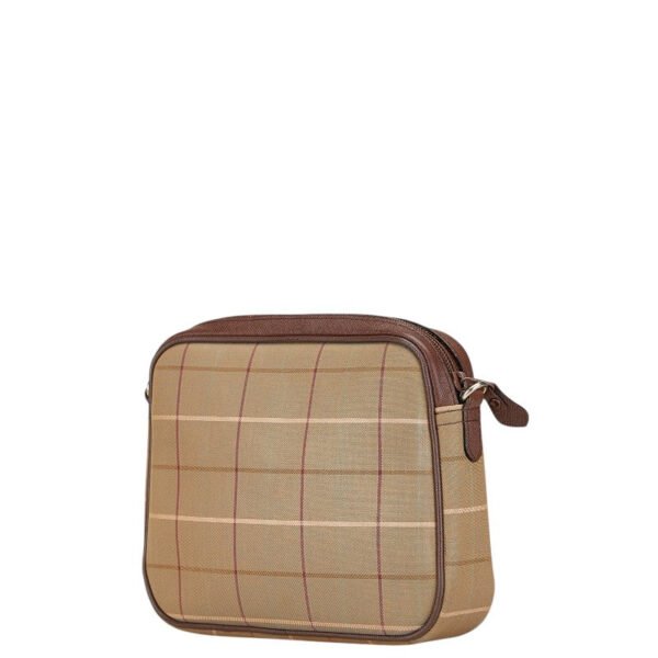 Burberry Check Logo Canvas Leather Shoulder Bag - Image 2