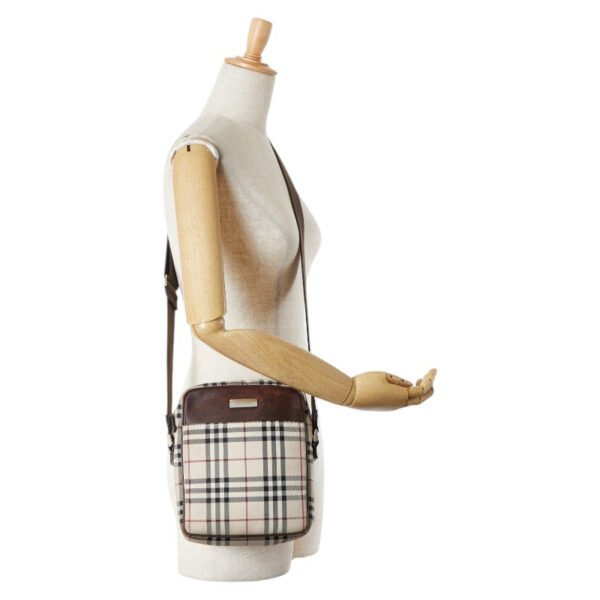Burberry Nova Check Canvas Leather Shoulder Bag - Image 11