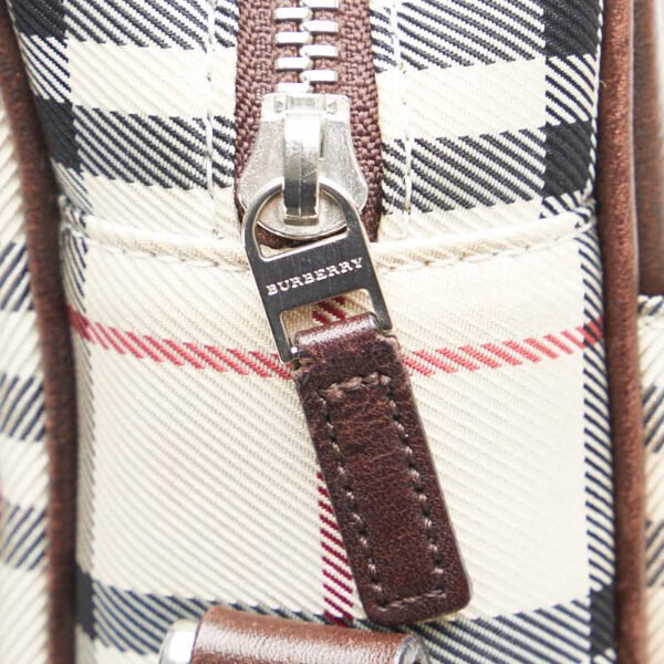 Burberry Nova Check Canvas Leather Shoulder Bag - Image 6