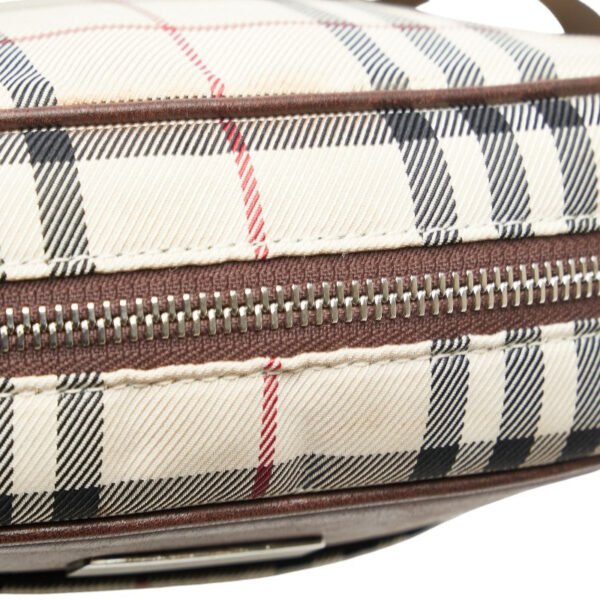 Burberry Nova Check Canvas Leather Shoulder Bag - Image 9