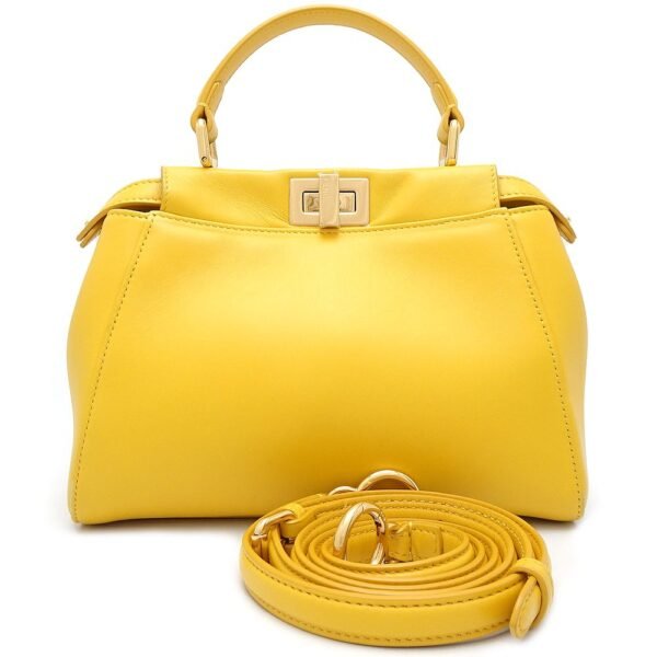 Fendi Mini Peekaboo Leather Handbag 8BN244