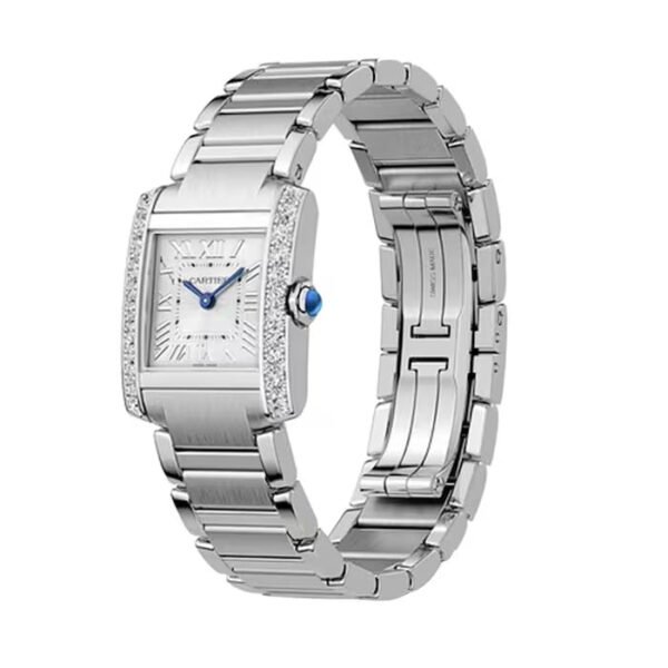 Cartier Tank Française Stainless Steel & Diamonds Lady's Watch - Image 2